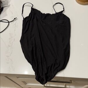 Chic Black Sleeveless Bodysuit